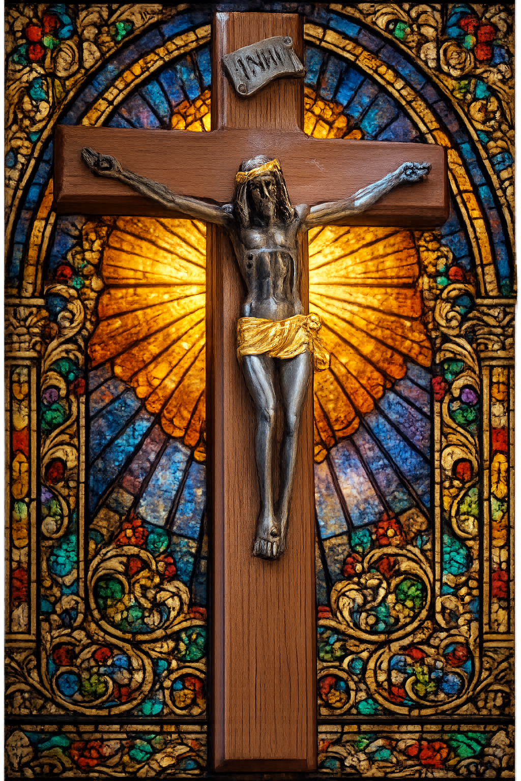 Heirloom Quality 10 1/2" Solid Wood Crucifix