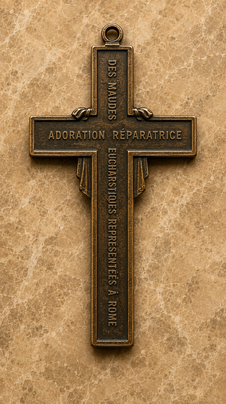 Holy Face & Eucharistic Reparation Cross • Cast from an Antique French Devotional