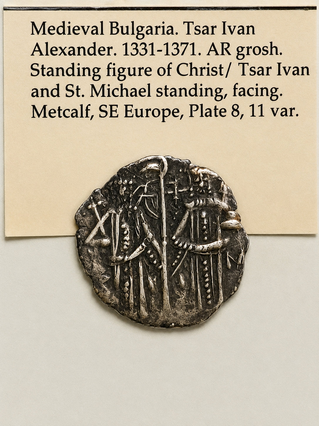 Authentic Medieval Bulgarian Silver Grosch Reign of Tsar Ivan Alexander (1331–1371 AD)