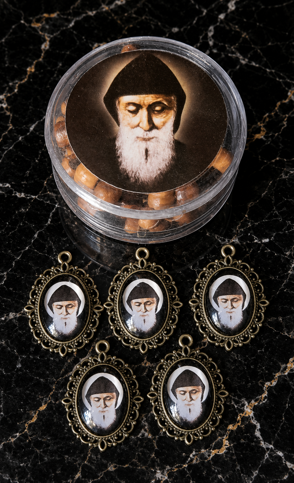 St. Charbel Prayer Rosary & Devotional Medal Collection