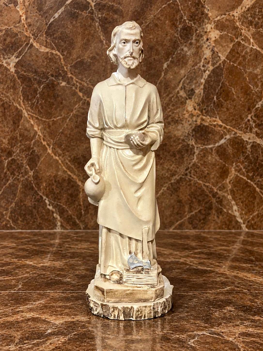 Vintage Italian St. Joseph the Worker Statue — 8½"