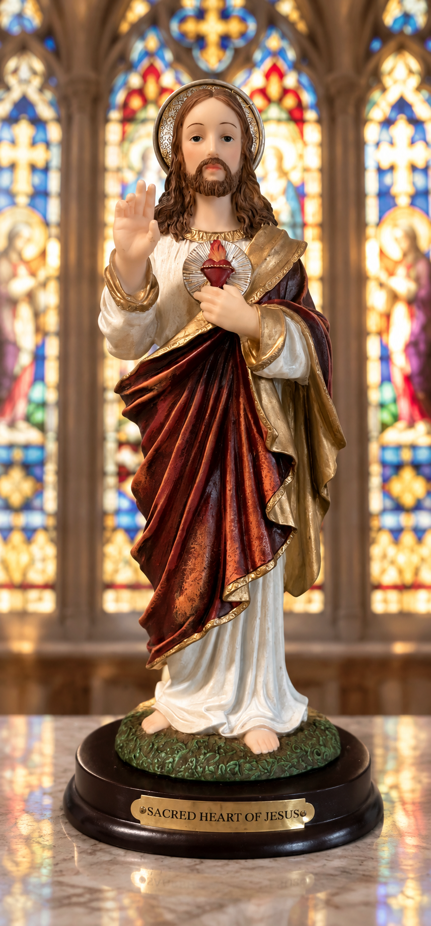 Vintage Sacred Heart of Jesus Statue — Roman Inc.