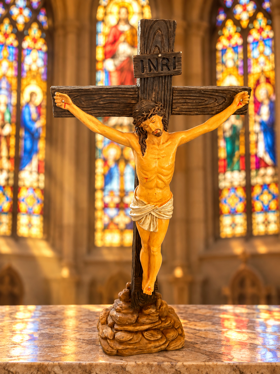 Large Standing Crucifix — 11¾ Inches