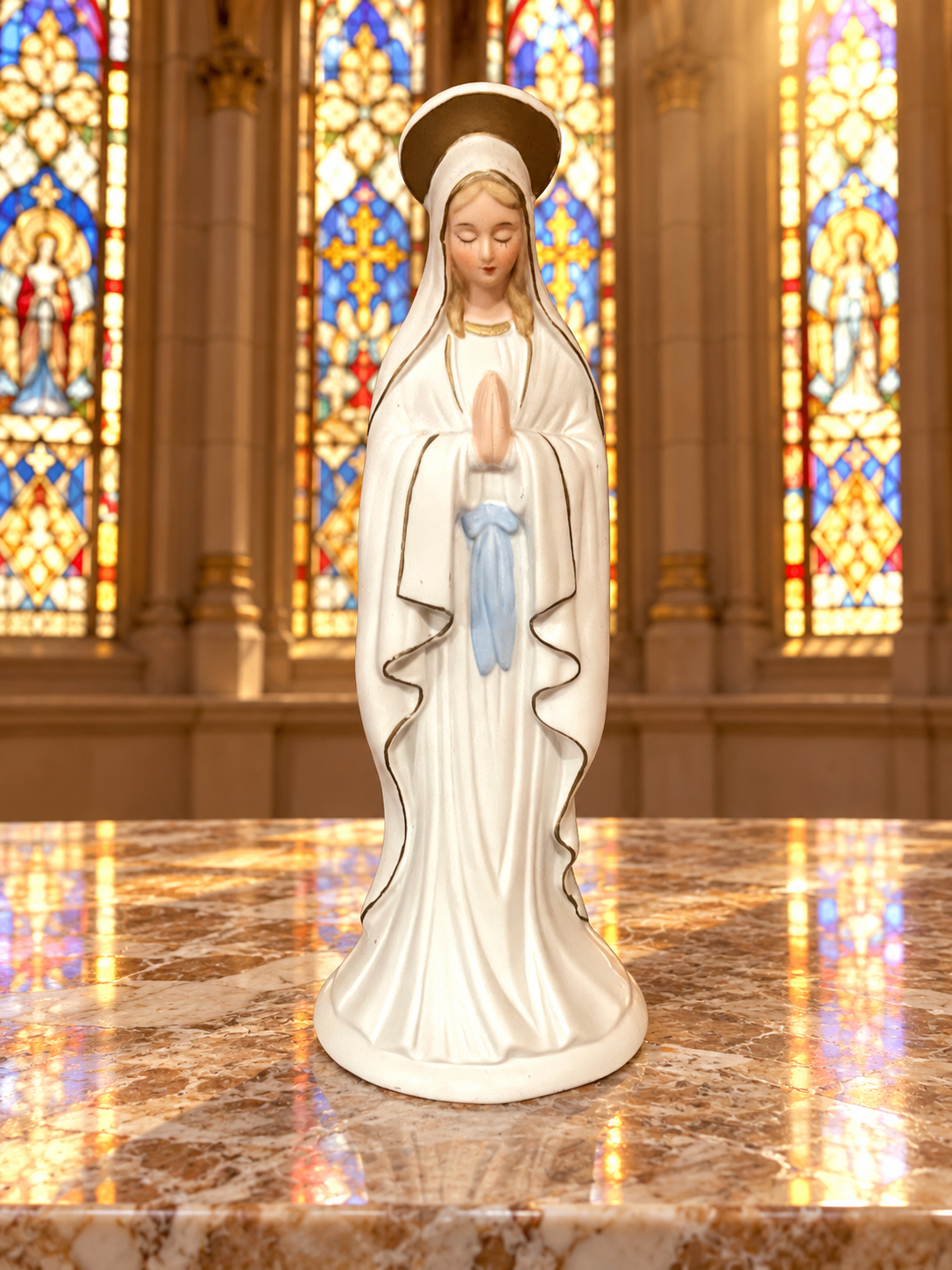 Vintage George Good Our Lady of Lourdes Statue — 8.6"