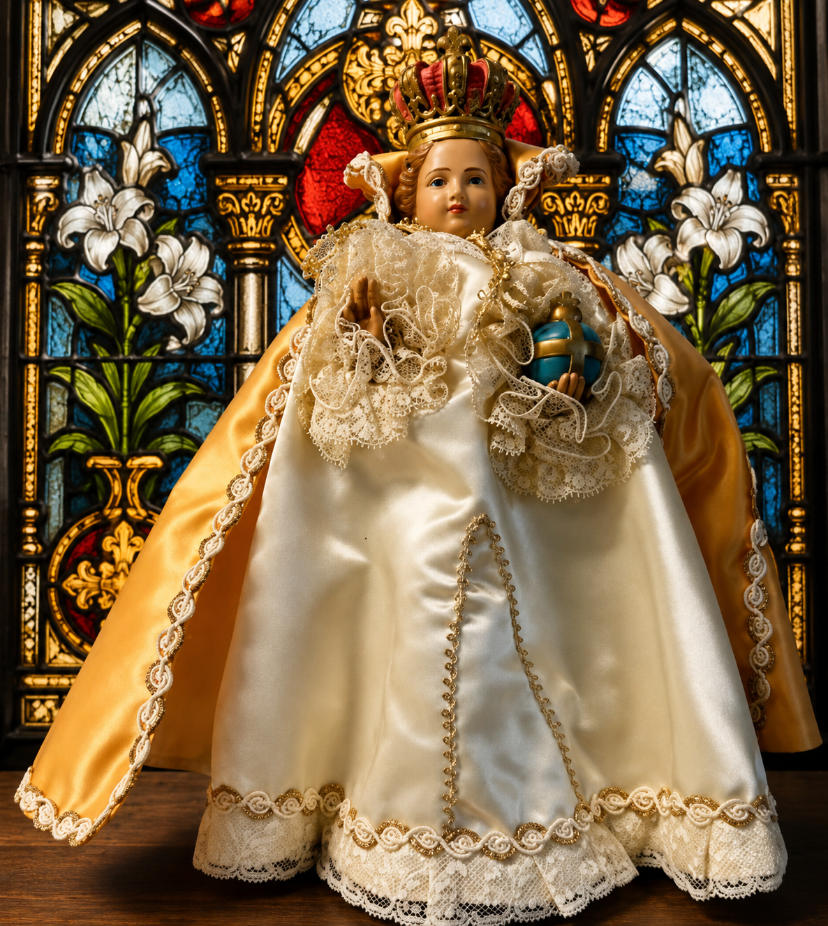 Vintage Infant Jesus of Prague Statue — From a Nuns’ Convent
