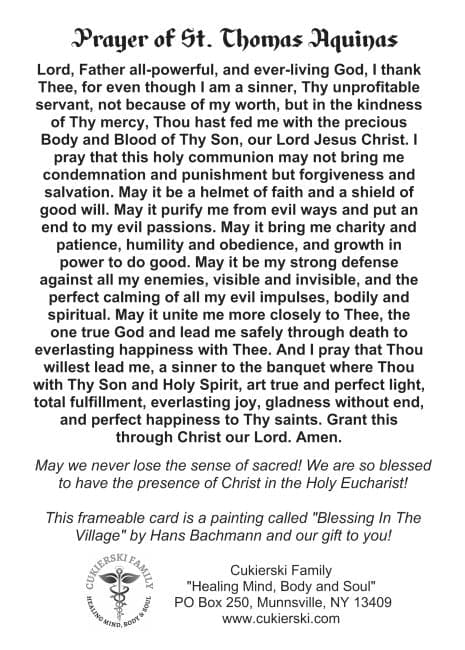 E-Prayer Card - Prayer Before Communion