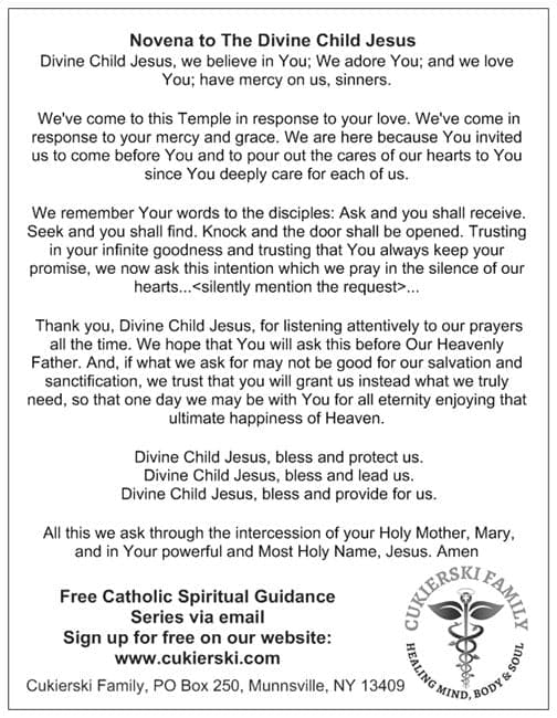 E-Prayer Card-Novena to The Child Jesus