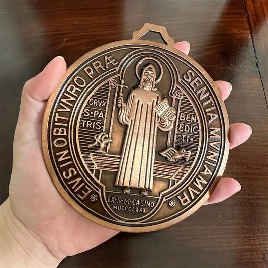 Huge Antique Bronze St Benedict Medal- Pediatric Fundraiser