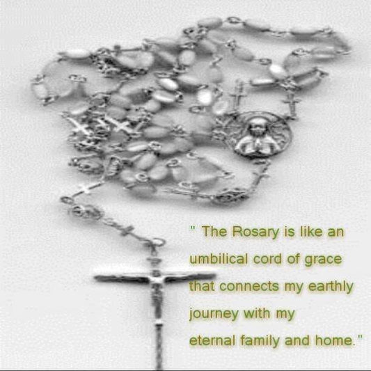 Daily Encouragement & Specials- THE ROSARY IS LIKE AN UMBILICAL CORD