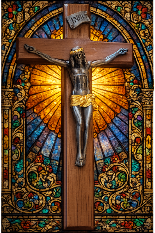Heirloom Quality 10 1/2" Solid Wood Crucifix