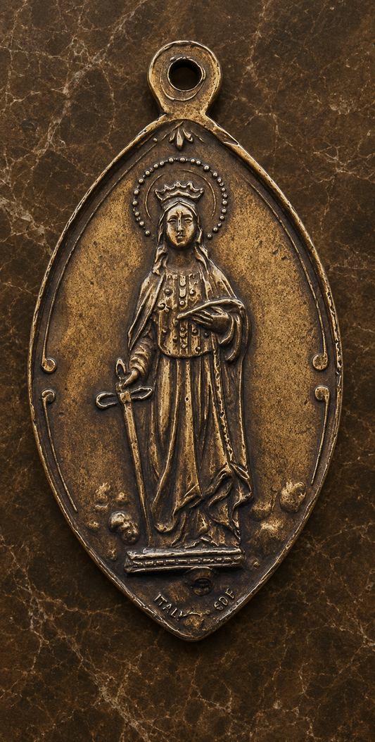 St. Dymphna Bronze Devotional Medal