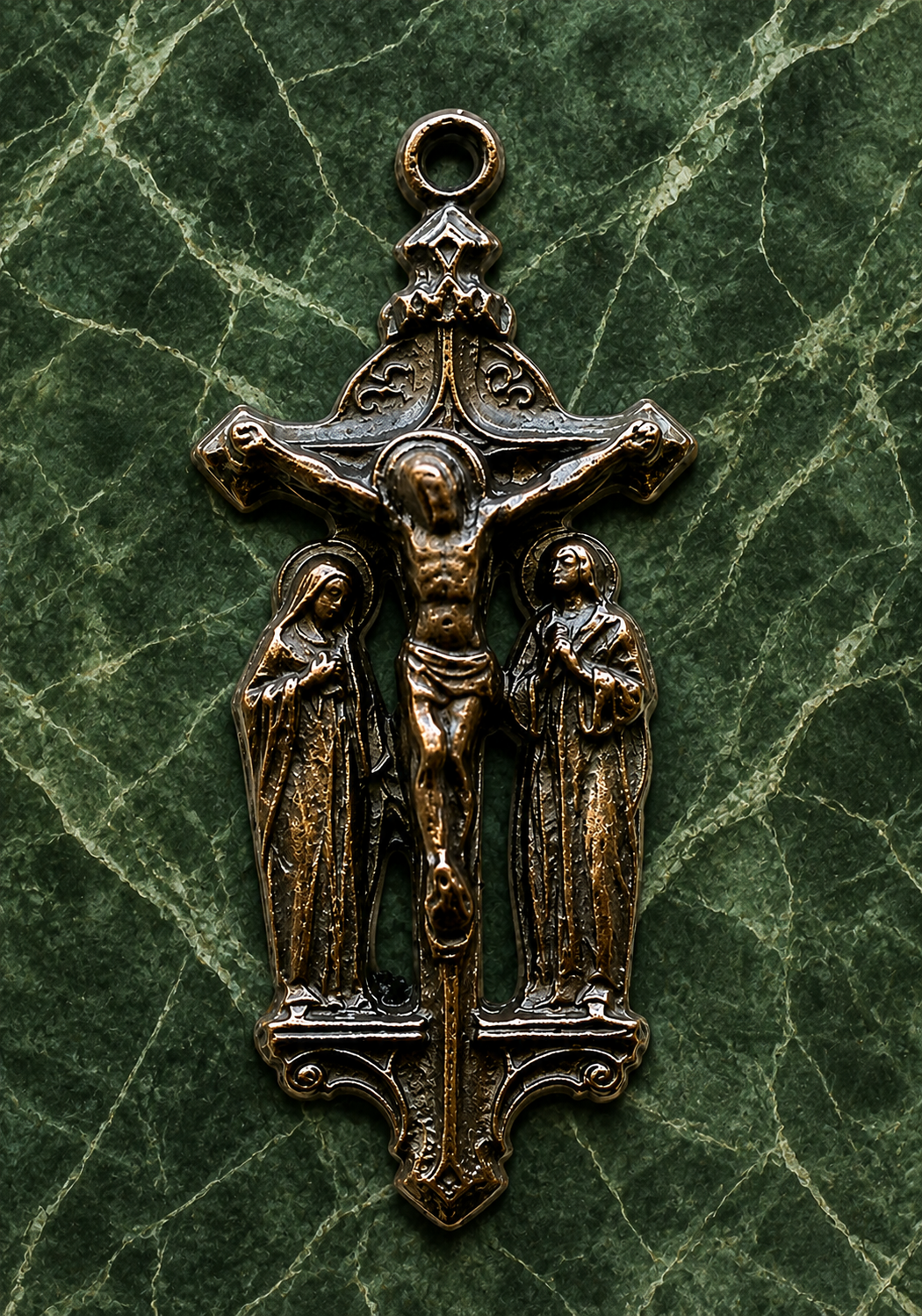 Bronze Crucifix Medal • Cast from an Antique Crucifix