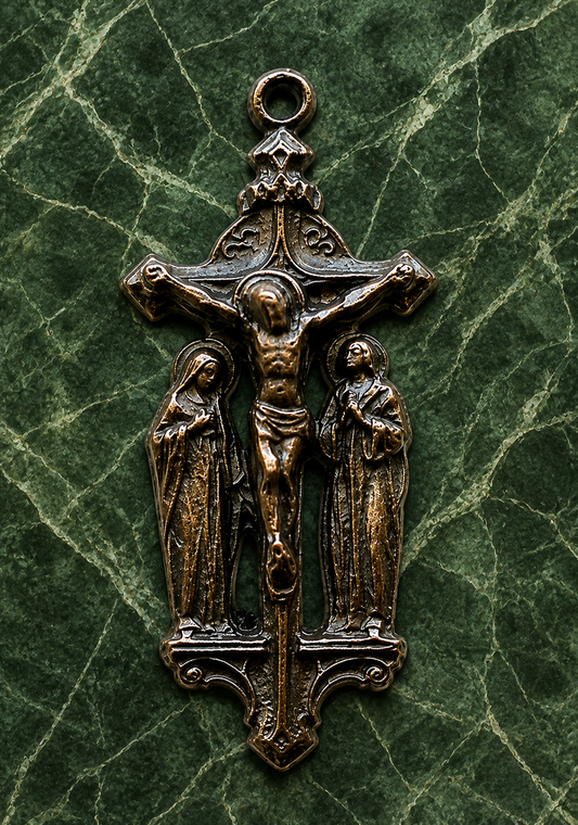 Bronze Crucifix Medal • Cast from an Antique Crucifix