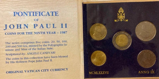 St. John Paul II Blessed Vatican 5 coin set