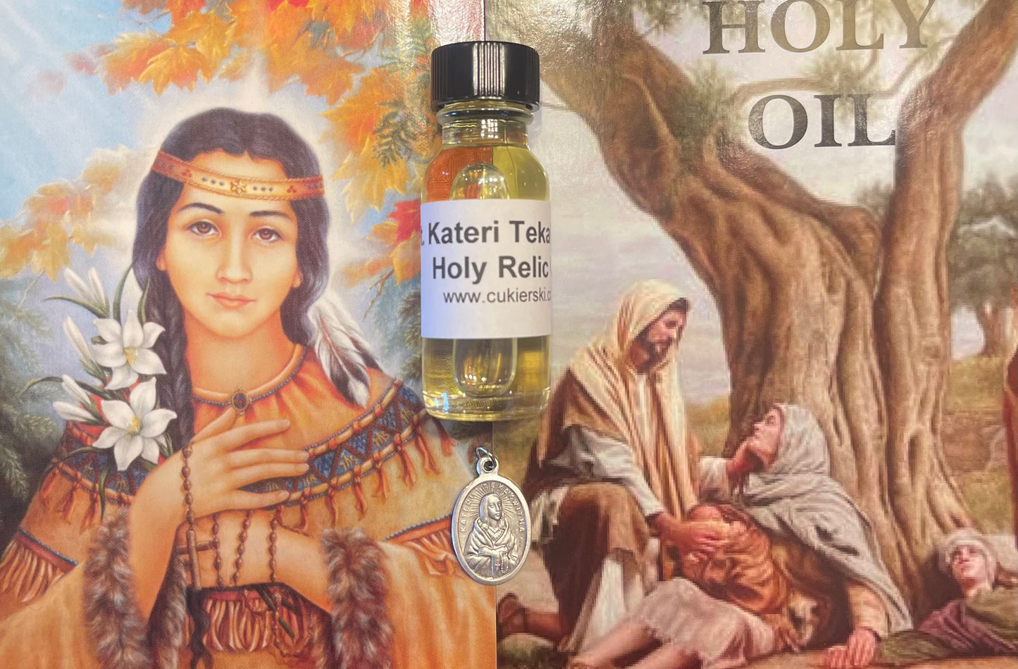 St. Kateri Tekakwitha Holy Relic Oil & Medal Package- Pediatric Fundraiser