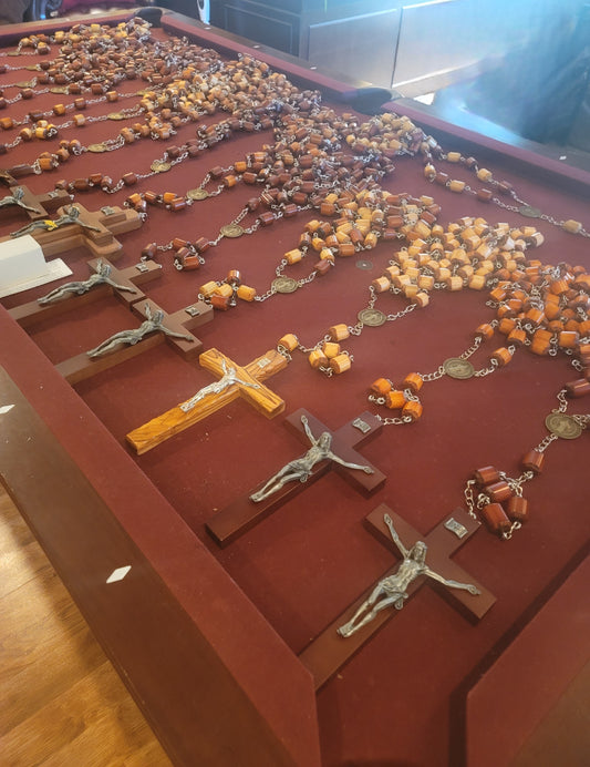 Handmade Hardwood Wall Rosary- Pediatric Fundraiser