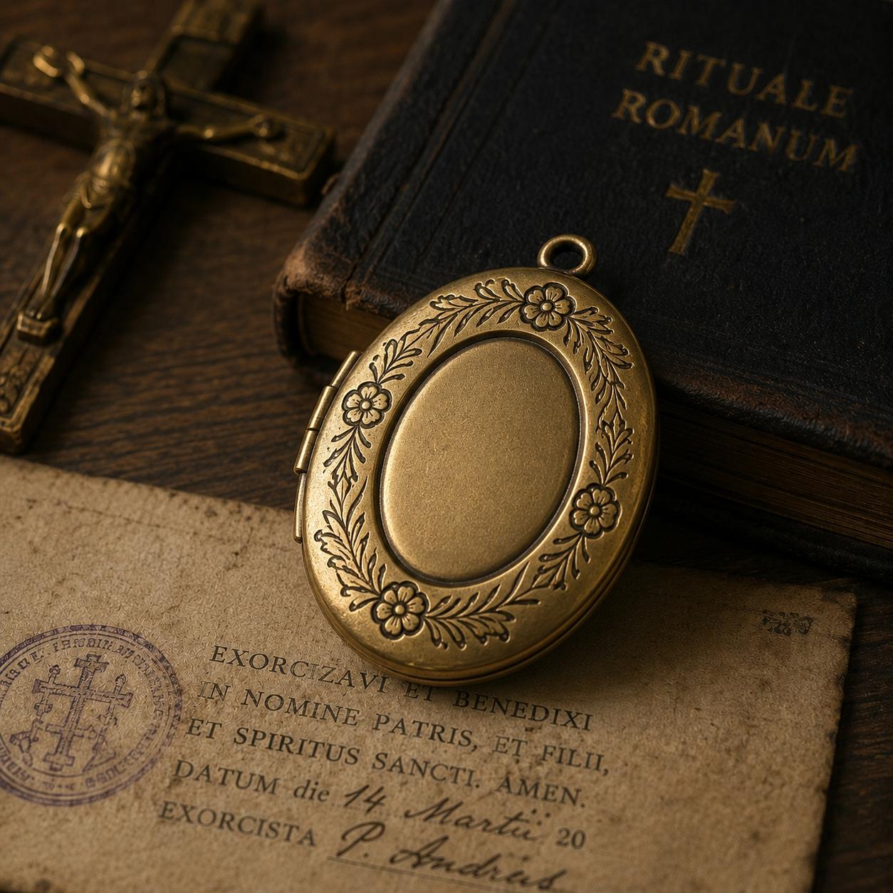 Locket with Cloth Blessed by Exorcist