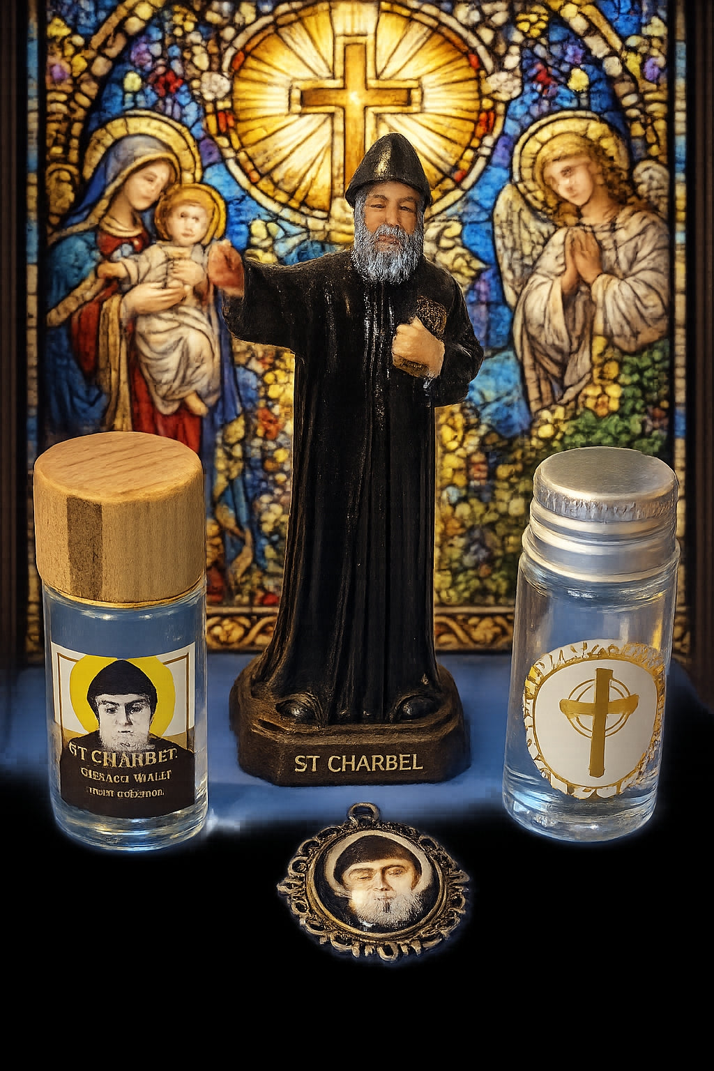 St. Charbel Prayer & Blessing Set