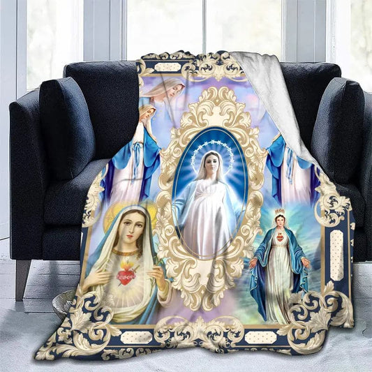 Images of The Blessed Mother plush blanket- Pediatric Fundraiser