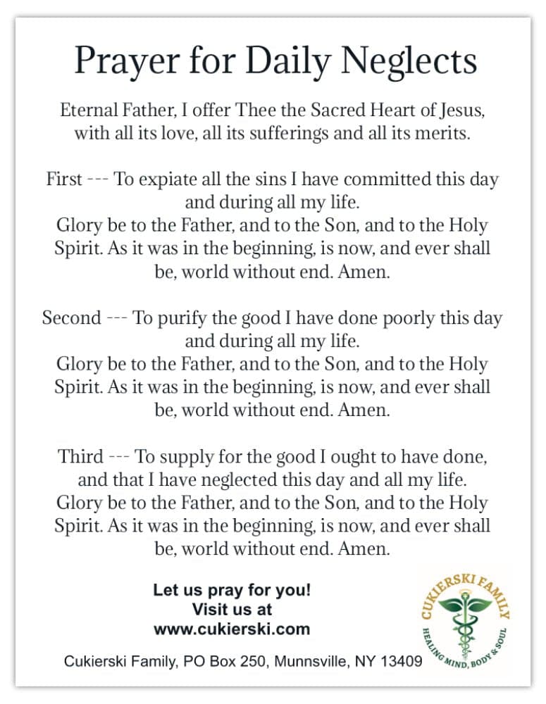 E-Prayer Card- Prayer for Daily Neglects