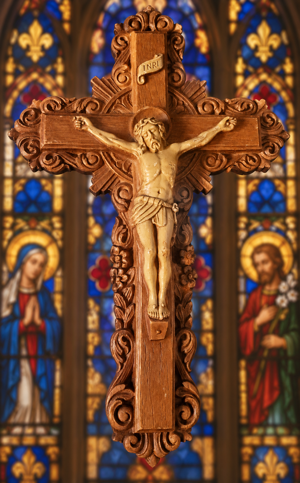 Convent Crucifix Touched to the True Cross – 9 Inch