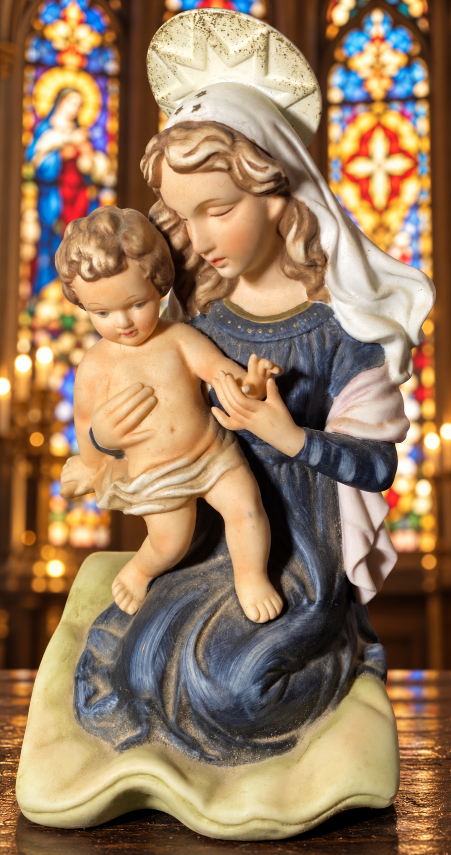 Vintage Lefton Madonna and Child Jesus — A Sweet Convent Treasure