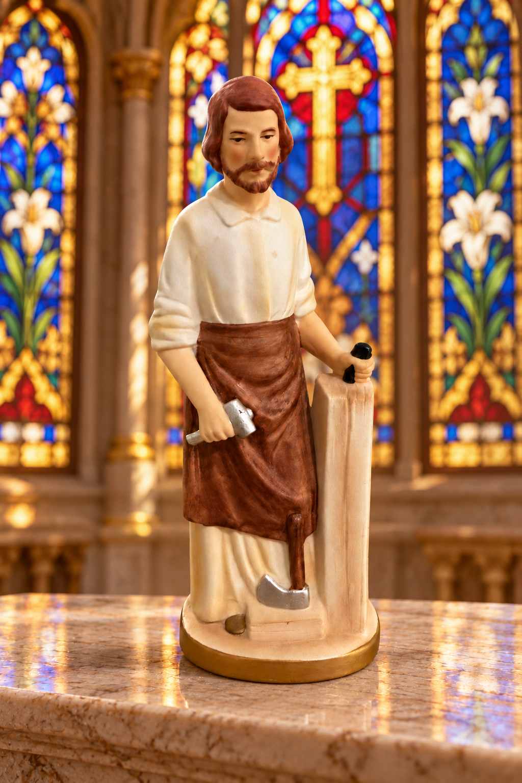 Vintage Saint Joseph the Carpenter • Sanmyro • 8″