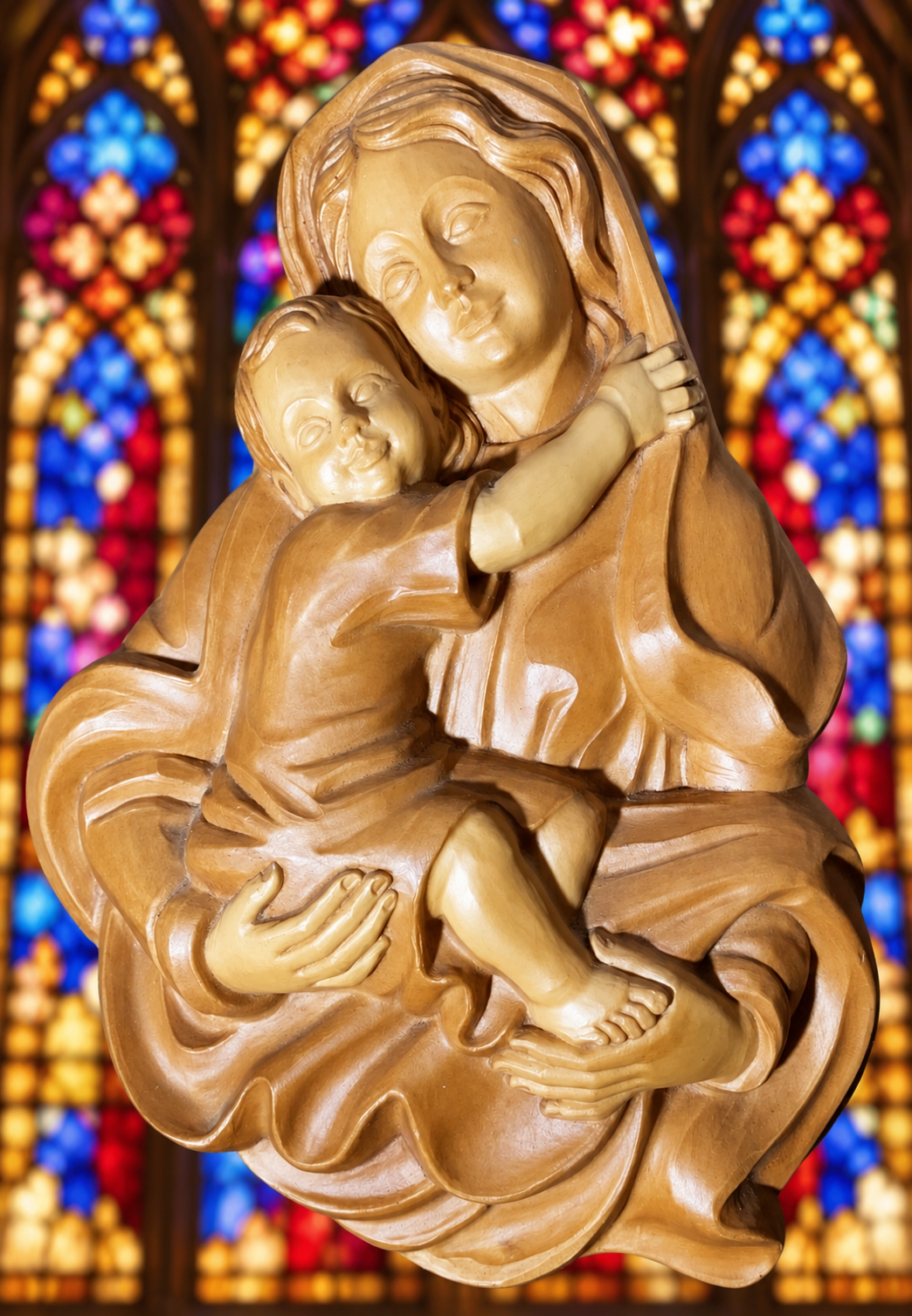 Large Madonna & Child Wall Plaque — From a Closed Convent
