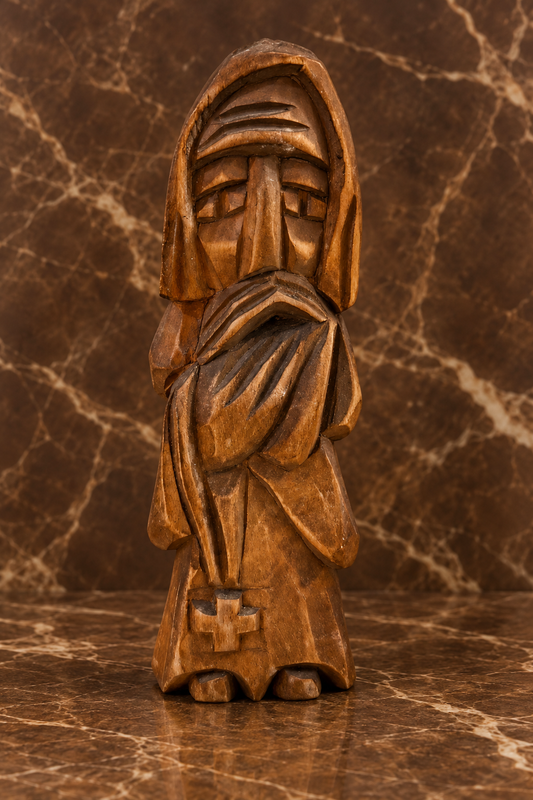 Vintage Polish Wood-Carved Priest Figurine — A Special Ordination Gift