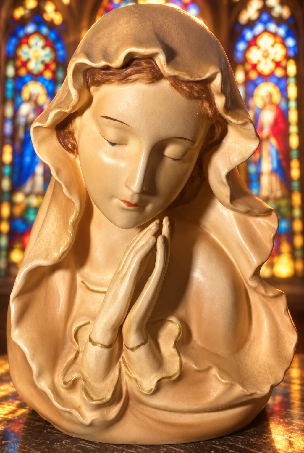 Bust of Blessed Virgin Mary from closed Convent