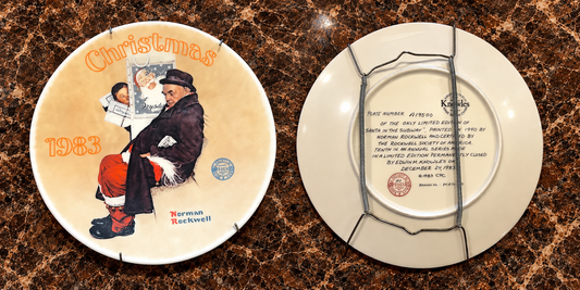 Vintage Norman Rockwell Limited-Edition Christmas Plate