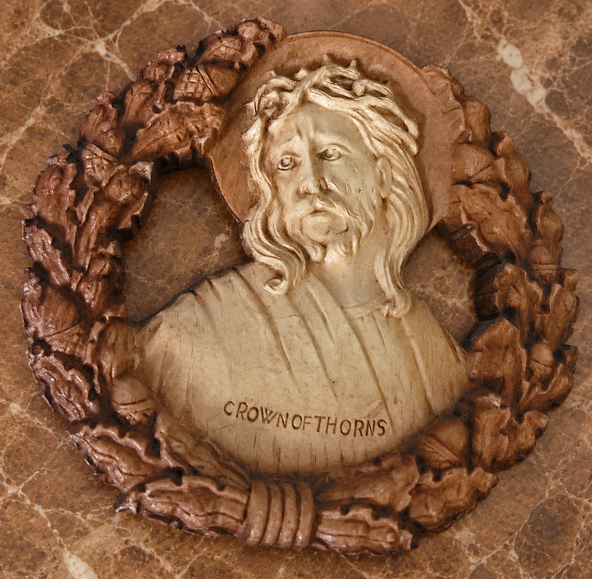 Crown of Thorns devotional plaque comes from a now-closed convent