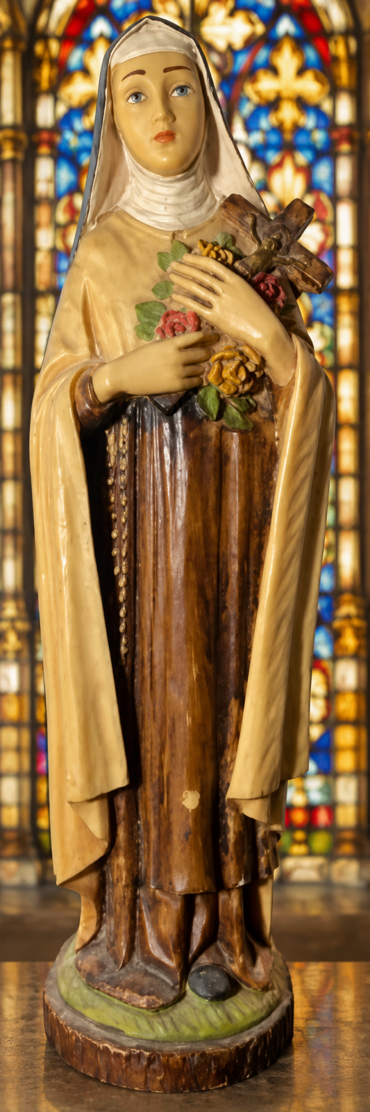 VINTAGE SAINT THÉRÈSE OF LISIEUX CONVENT STATUE 🌹