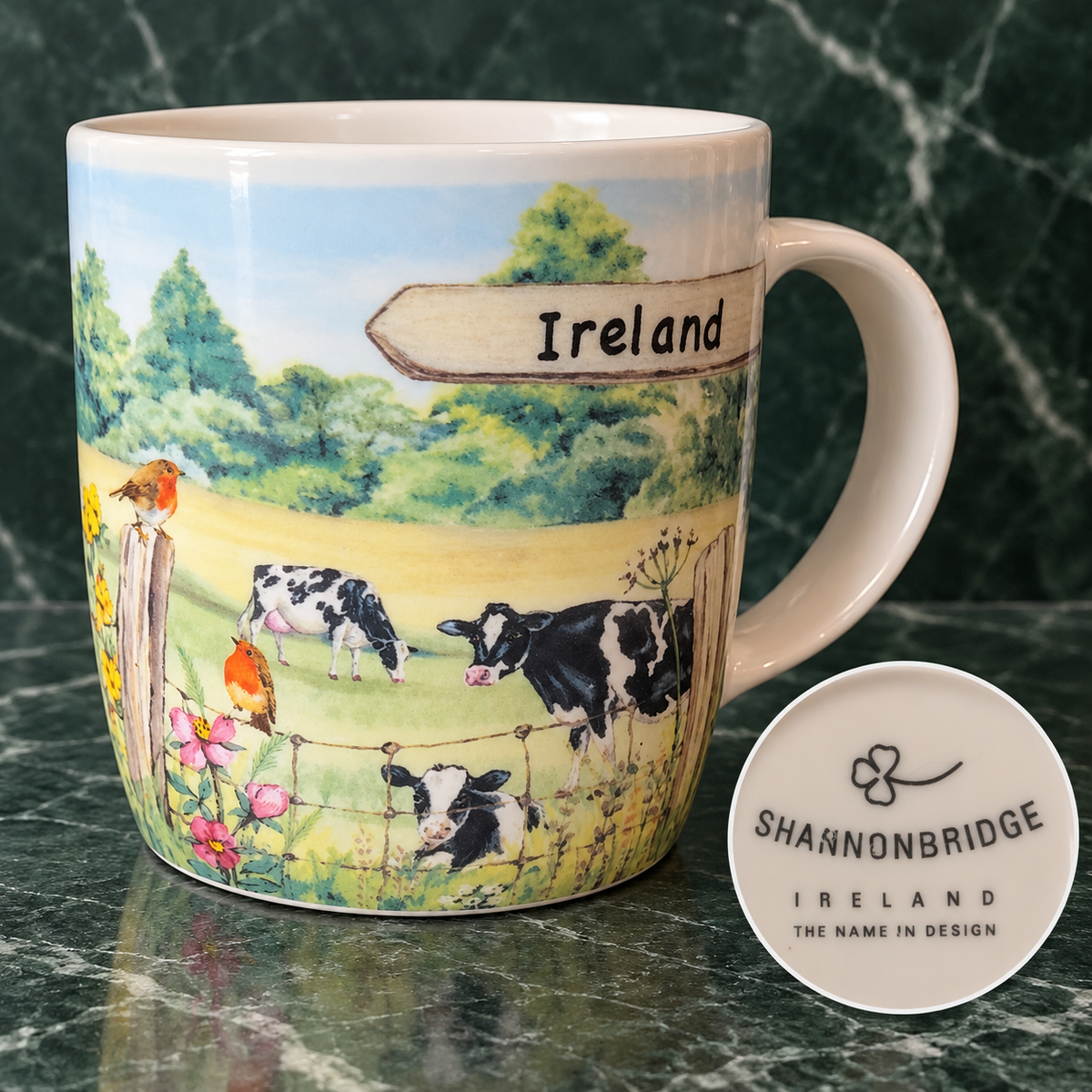 Shannonbridge “Ireland” Countryside Cow Mug ☘️