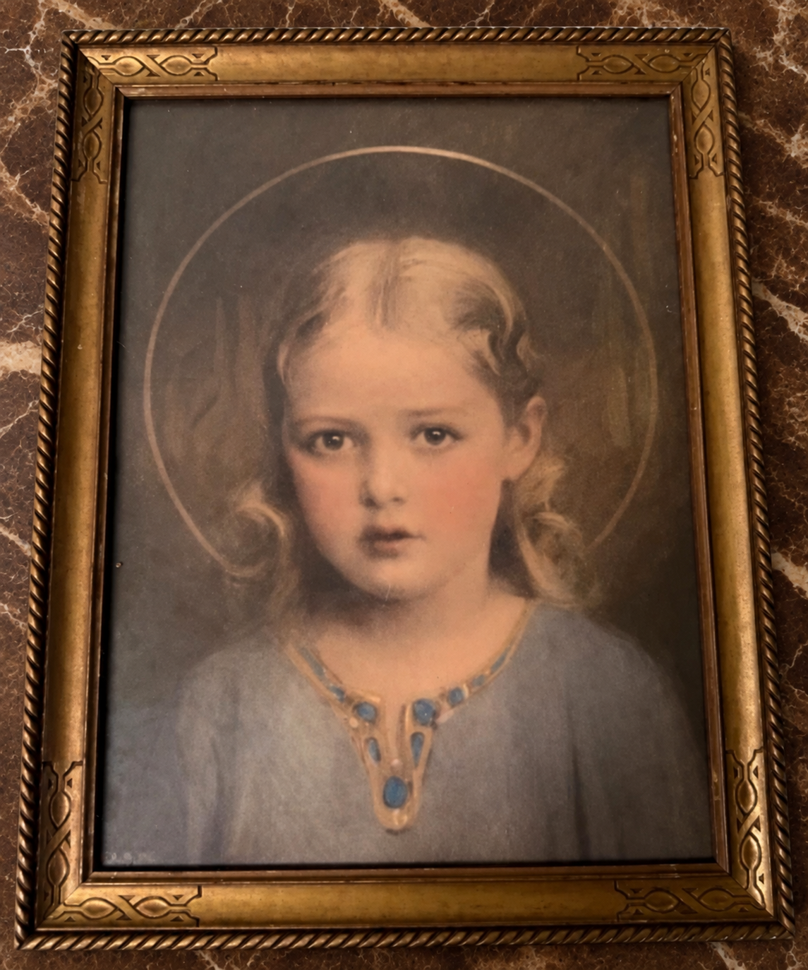 VINTAGE 1931 “MARY MOST HOLY” CONVENT PRINT BY C. BOSSERON CHAMBERS