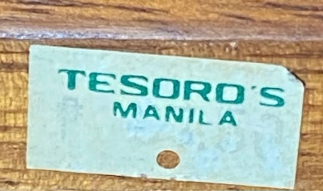 VINTAGE TESORO’S MANILA CARVED-WOOD HOLY FAMILY — FROM A NUNS’ CONVENT