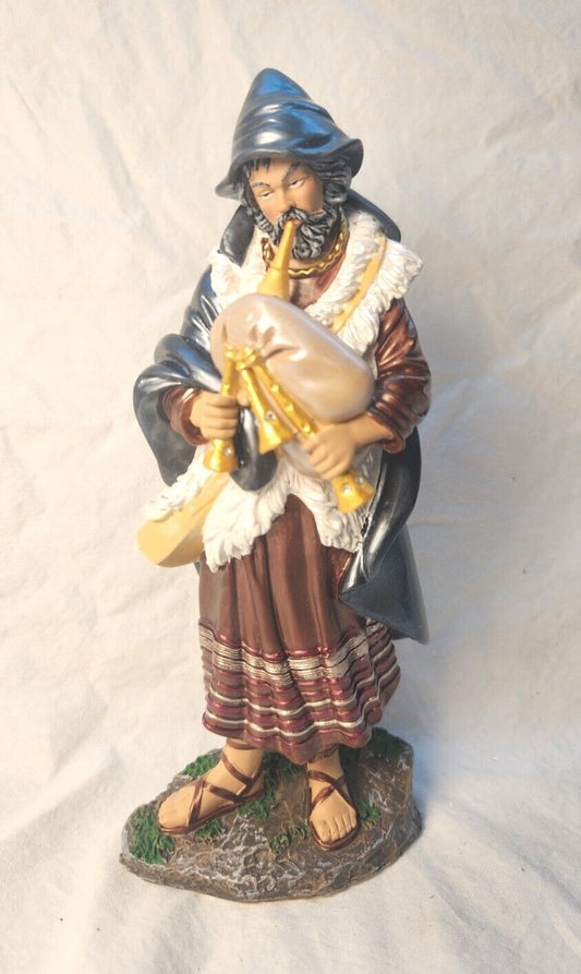 Limited edition-Hawthorn Village Nativity Jeweled Collection Shepherd with Bagpipes - Pediatric Fundraiser