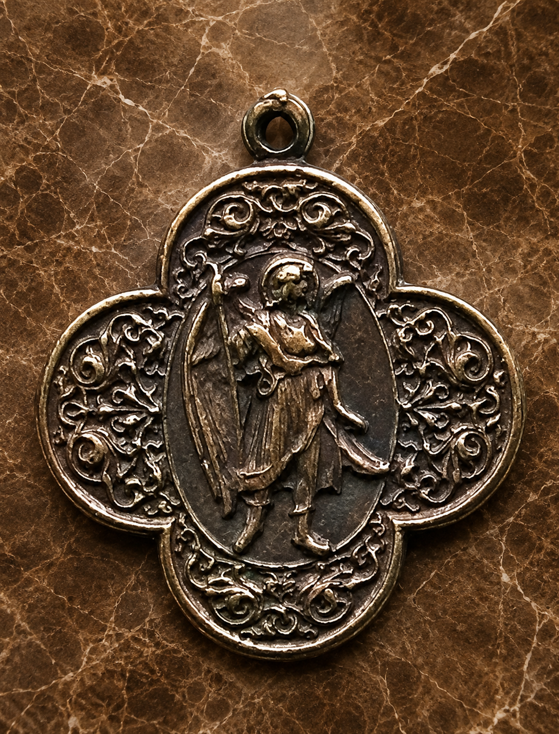 Bronze St. Raphael the Archangel Medal (cast from an antique)