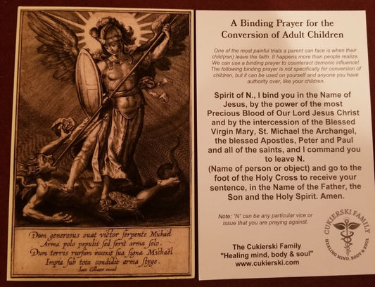 Prayer Card-Binding Prayer for Conversion of Adult Children (Package of 10)