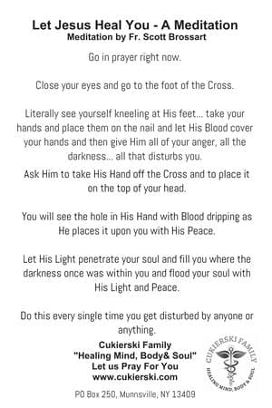 Prayer Card-Let Jesus Heal You (Package of 10)